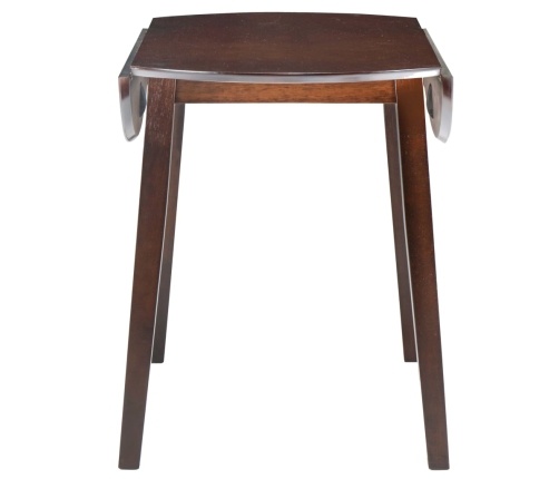 vidaXL virtuves galds ar atlokāmām malām, apaļš, MDF, brūns