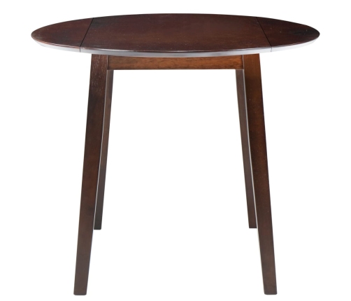 vidaXL virtuves galds ar atlokāmām malām, apaļš, MDF, brūns