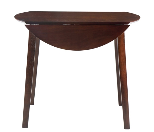 vidaXL virtuves galds ar atlokāmām malām, apaļš, MDF, brūns