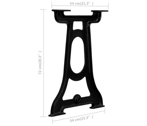 Virtuves Galda Kājas, 2 Gab., Y Forma, Čuguns Vidaxl