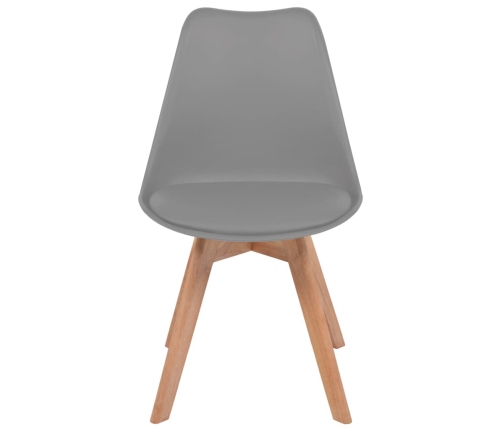 vidaXL virtuves krēsli, 6 gab., pelēka plastmasa