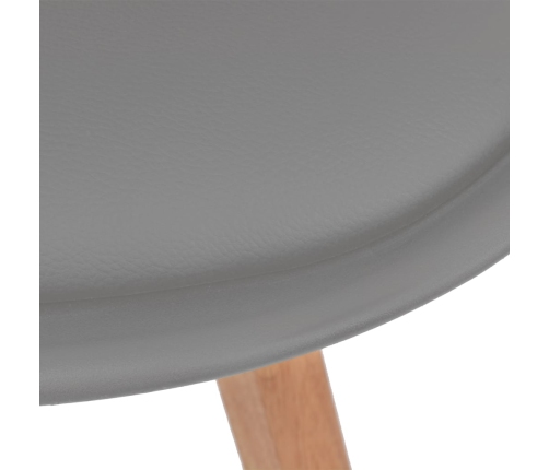 vidaXL virtuves krēsli, 6 gab., pelēka plastmasa