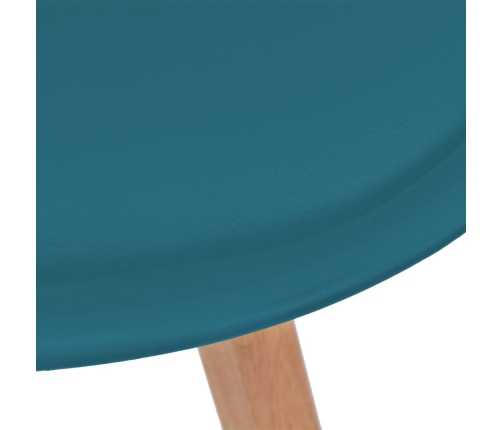 vidaXL virtuves krēsli, 6 gab., tirkīzzila plastmasa