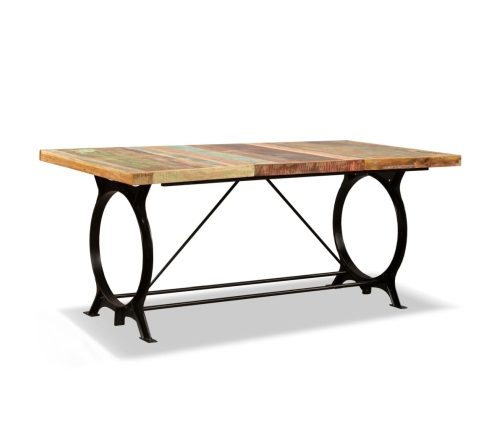 vidaXL virtuves galds, 180 cm, pārstrādāts masīvkoks