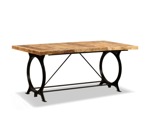 vidaXL virtuves galds, 180 cm, neapstrādāts mango masīvkoks