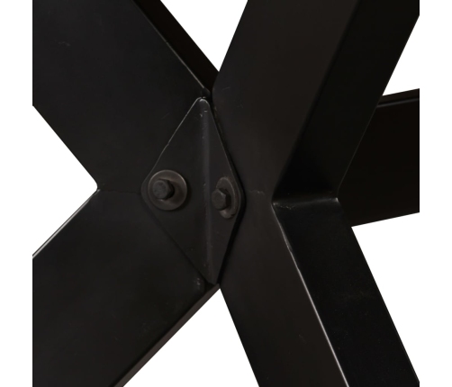 vidaXL virtuves galds, 180 cm, pārstrādāts masīvkoks un tērauda kājas