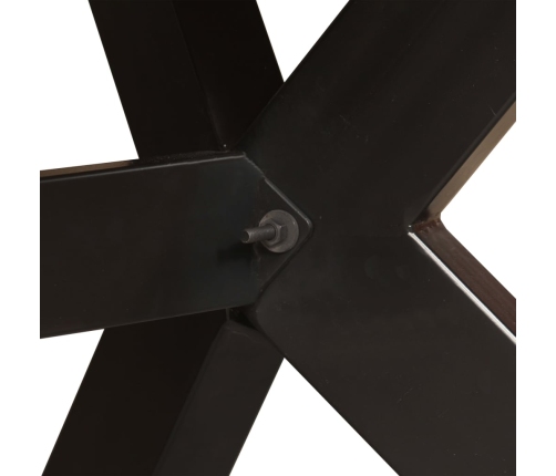 vidaXL virtuves galds, 180 cm, pārstrādāts masīvkoks un tērauda kājas