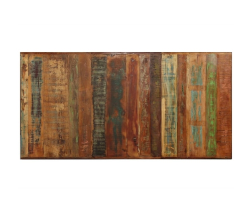 vidaXL virtuves galds, 180 cm, pārstrādāts masīvkoks un tērauda kājas