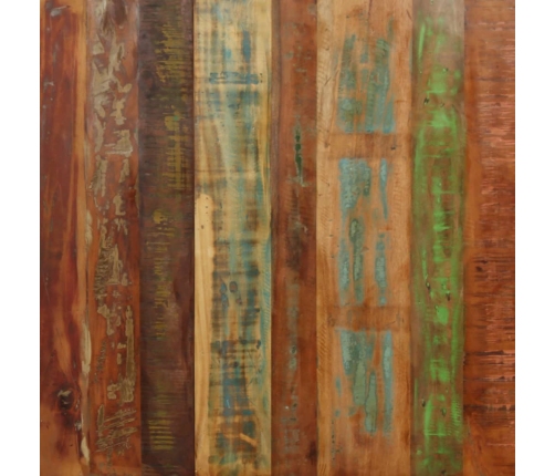 vidaXL virtuves galds, 180 cm, pārstrādāts masīvkoks un tērauda kājas