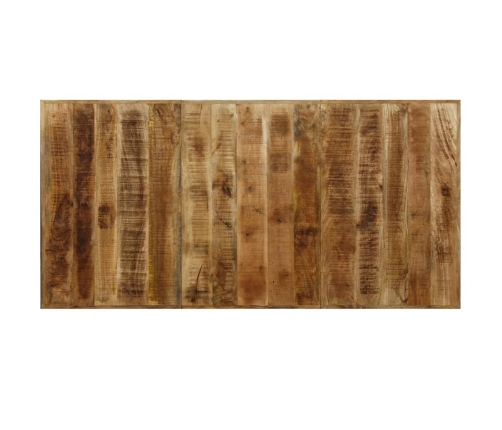 vidaXL virtuves galds, 180 cm, mango masīvkoks un tērauda kājas