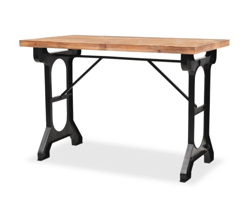 vidaXL virtuves galds, 122x65x82 cm, egles masīvkoks