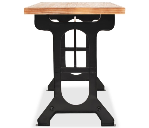 vidaXL virtuves galds, 122x65x82 cm, egles masīvkoks