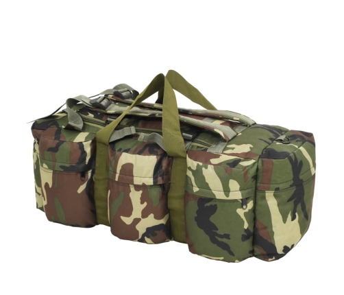 vidaXL soma, armijas stils, 90 L, kamuflāža