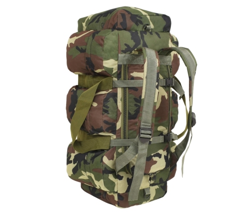 vidaXL soma, armijas stils, 90 L, kamuflāža