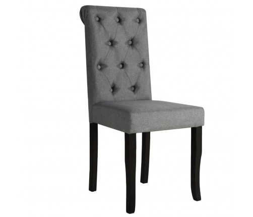 vidaXL virtuves krēsli, 2 gab., tumši pelēks audums