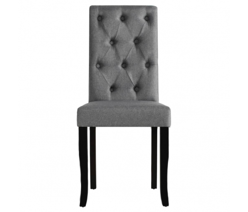 vidaXL virtuves krēsli, 2 gab., tumši pelēks audums