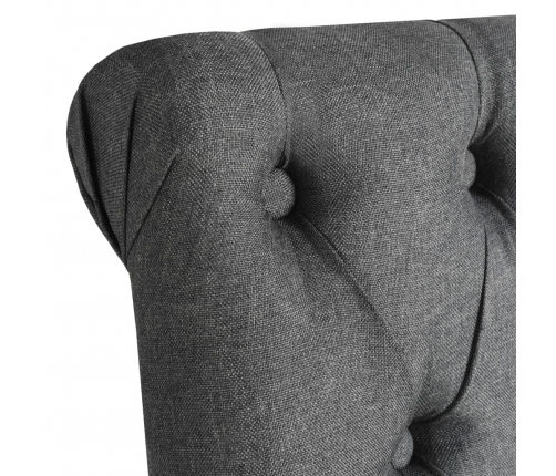 vidaXL virtuves krēsli, 2 gab., tumši pelēks audums