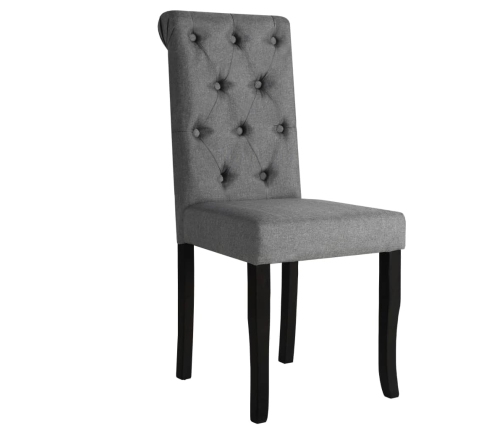 vidaXL virtuves krēsli, 4 gab., tumši pelēks audums