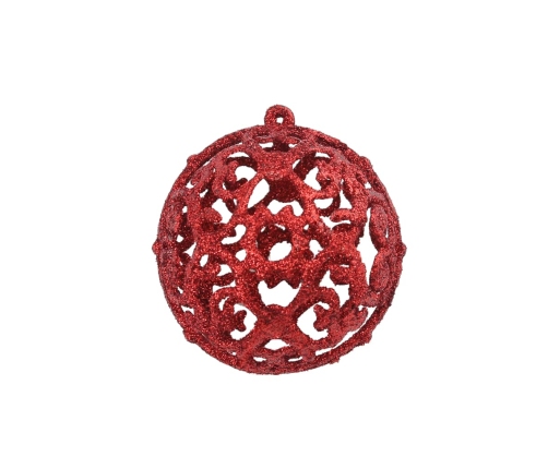 vidaXL Ziemassvētku bumbas, 100 gab., 3/4/6 cm, sarkanas