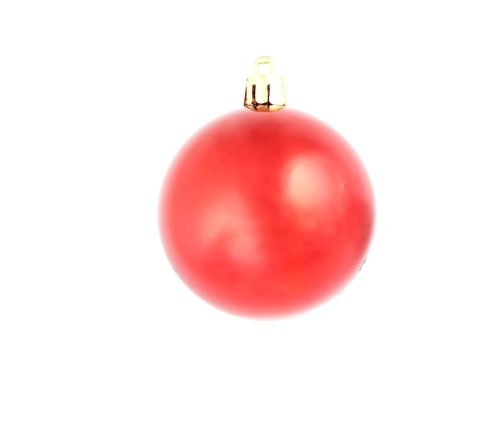 vidaXL Ziemassvētku bumbas, 100 gab., 3/4/6 cm, sarkanas