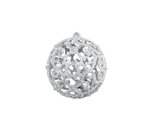 vidaXL Ziemassvētku bumbas, 100 gab., 3/4/6 cm, sudraba