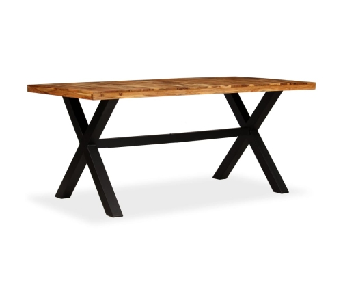 vidaXL virtuves galds, 180x90x76 cm, akācijas un mango masīvkoks