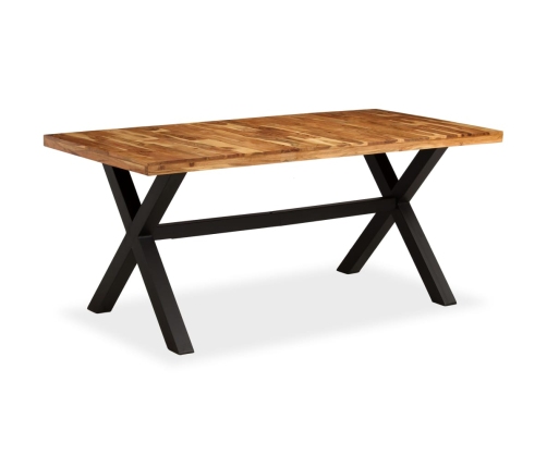 vidaXL virtuves galds, 180x90x76 cm, akācijas un mango masīvkoks