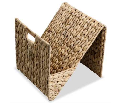 vidaXL žurnālu turētājs, 31x31x31 cm, ūdens hiacinte