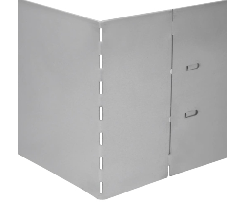 vidaXL zāliena apmales, 10 gab., cinkots tērauds, 100x20 cm