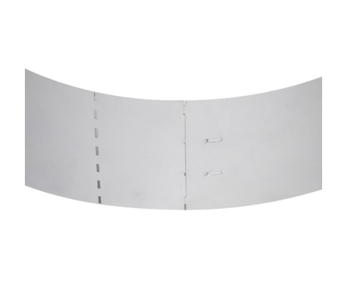 vidaXL zāliena apmales, 10 gab., cinkots tērauds, 100x20 cm