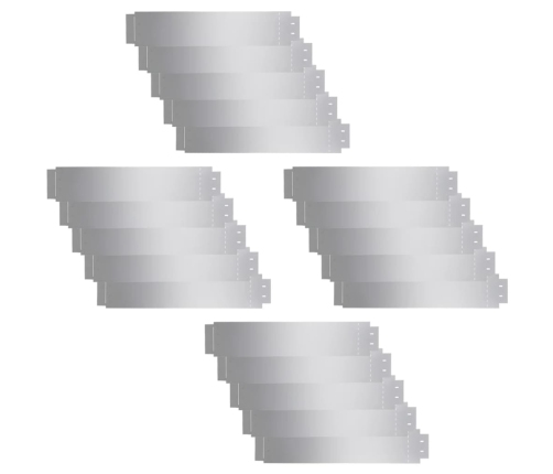 vidaXL zāliena apmales, 20 gab., cinkots tērauds, 100x20 cm