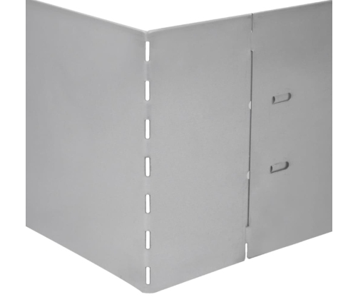 vidaXL zāliena apmales, 20 gab., cinkots tērauds, 100x20 cm