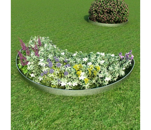 vidaXL zāliena apmales, 20 gab., cinkots tērauds, 100x20 cm