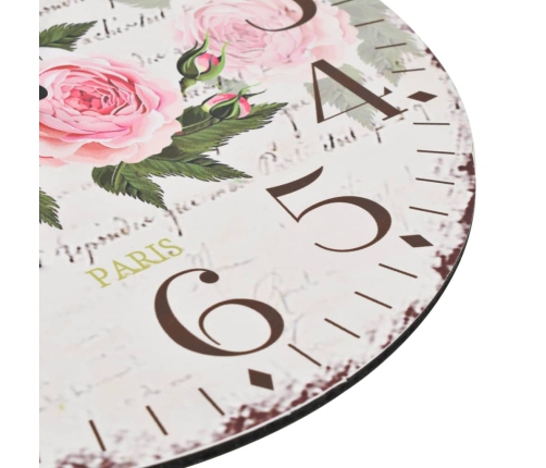 vidaXL vintāžas sienas pulkstenis, zieds, 30 cm