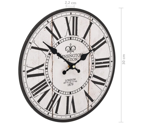 vidaXL vintāžas sienas pulkstenis, Londona, 30 cm