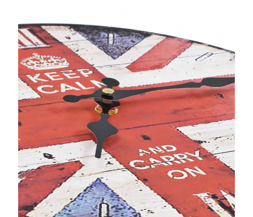 vidaXL vintāžas sienas pulkstenis, UK, 30 cm