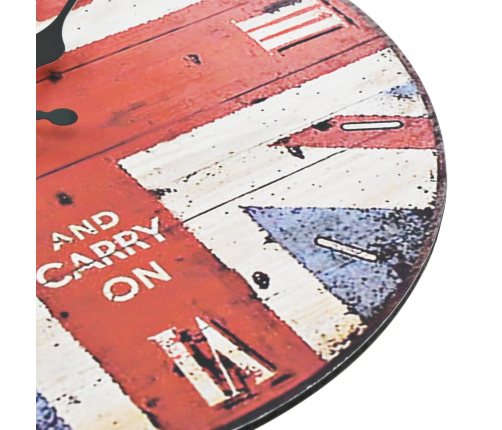 vidaXL vintāžas sienas pulkstenis, UK, 30 cm