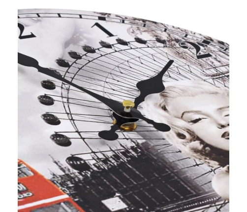 vidaXL vintāžas sienas pulkstenis, Merilina Monro, 30 cm