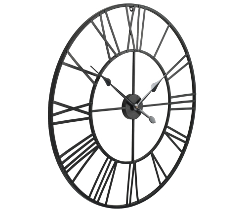 vidaXL vintāžas sienas pulkstenis, XXL, metāls, 80cm, kvarca mehānisms