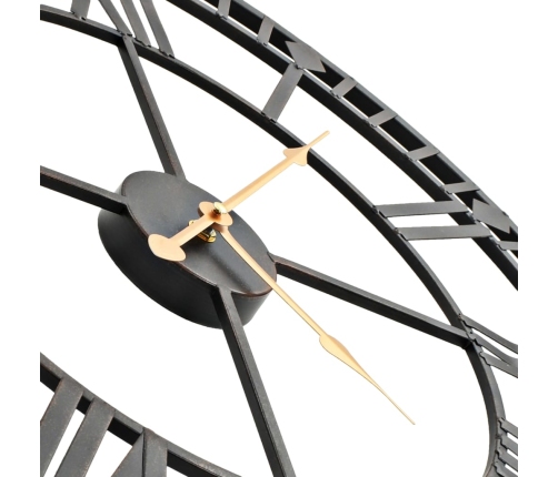 vidaXL vintāžas sienas pulkstenis, metāls, 60 cm, kvarca mehānisms