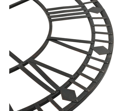 vidaXL vintāžas sienas pulkstenis, metāls, 60 cm, kvarca mehānisms