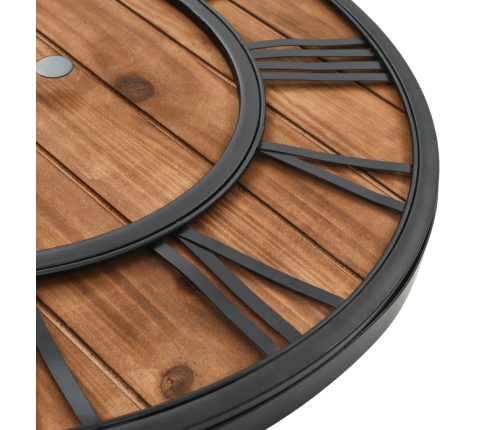 vidaXL vintāžas sienas pulkstenis, XXL, metāls, koks, kvarca mehānisms