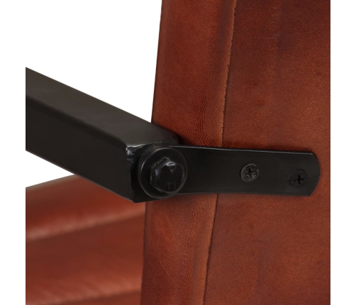 Virtuves Krēsli, 2 Gab., Brūna Dabīgā Āda Vidaxl