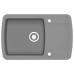 vidaXL virtuves izlietne, viena bļoda, pelēka, granīts
