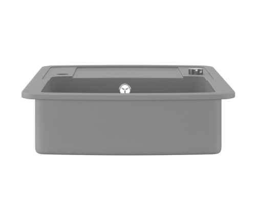 vidaXL virtuves izlietne, viena bļoda, pelēka, granīts