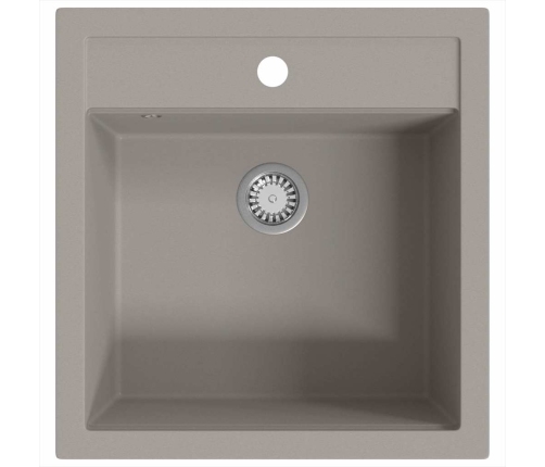 vidaXL virtuves izlietne, viena bļoda, pelēka, granīts