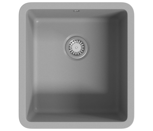 vidaXL virtuves izlietne, viena bļoda, pelēka, granīts