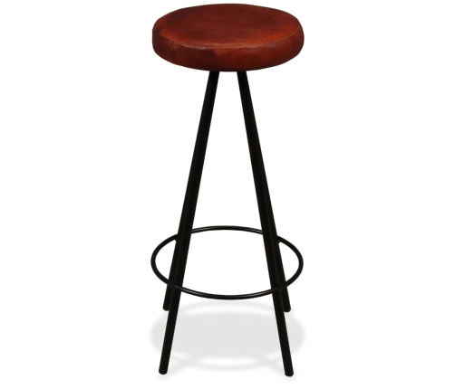 vidaXL piecdaļīgs bāra mēbeļu komplekts, akācijas masīvkoks, īsta āda