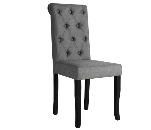 vidaXL virtuves krēsli, 6 gab., tumši pelēks audums