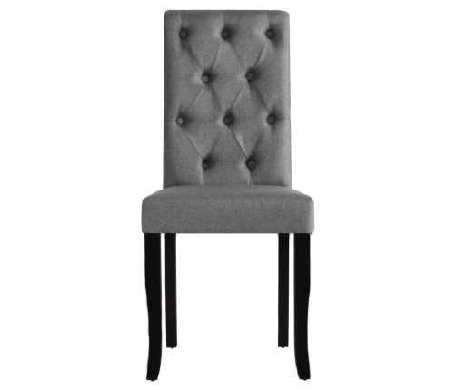 vidaXL virtuves krēsli, 6 gab., tumši pelēks audums